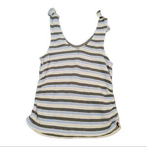MELROSE and Market Soft Striped Tank Top with knotted shoulders Size M